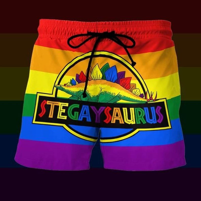 LGBT Stegaysaurus short pants