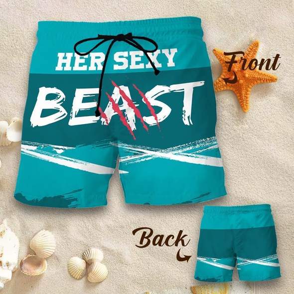 Her sexy beast his wild beauty couple short pants 2 Her sexy beast his wild beauty couple short pants5