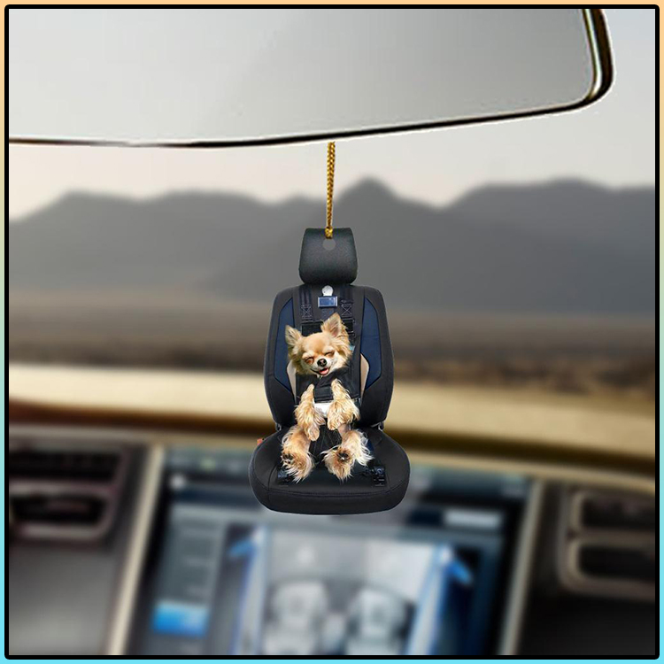 Chihuahua Car Seat Lovers Dog Moms Ornament 1