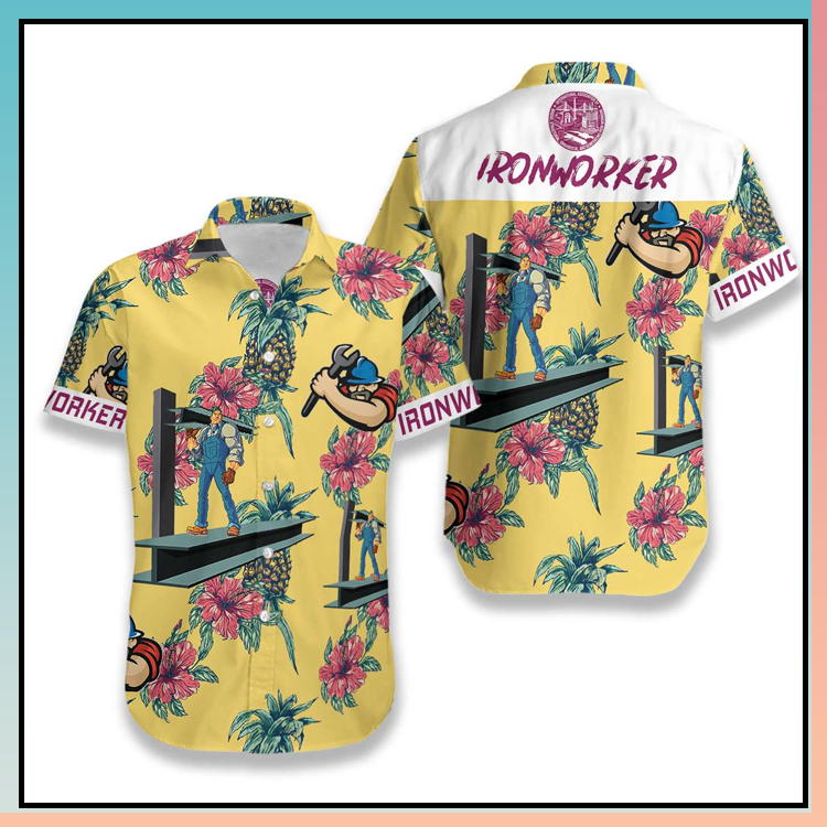 Ironworker Pineapple Pattern Hawaiian Shirt - LIMITED EDITION 3 6.4-2
