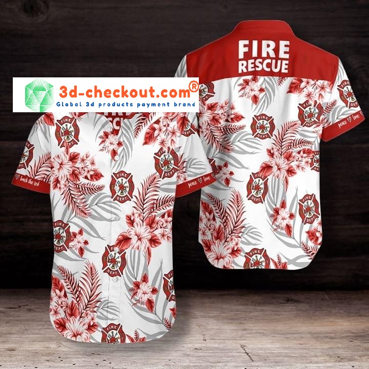 Fire rescue Tropical hawaiian shirt