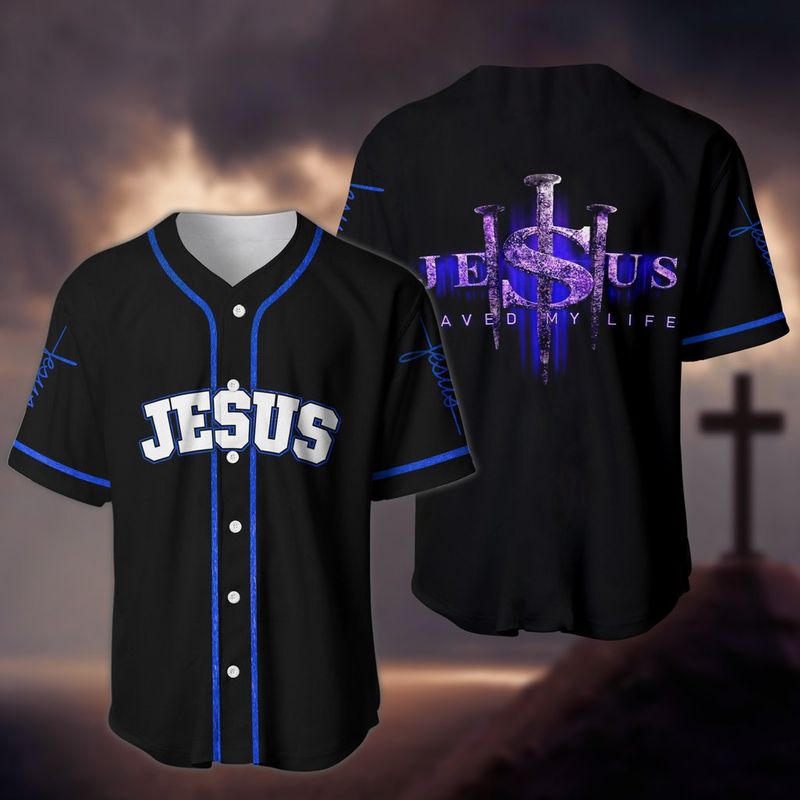 Jesus save my life baseball jersey shirt 5 Jesus Save My Life Baseball Shirt4