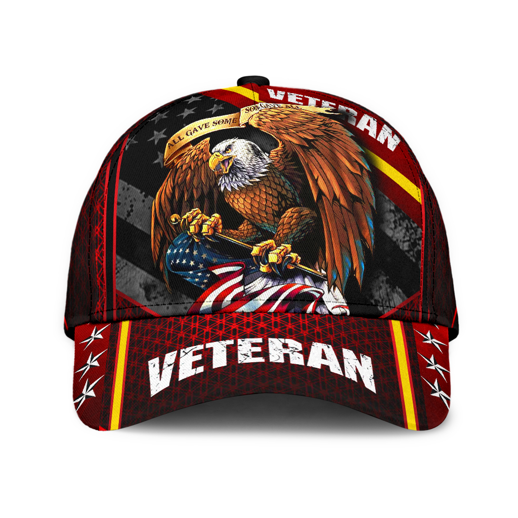 Hat American flag veteran eagle cap