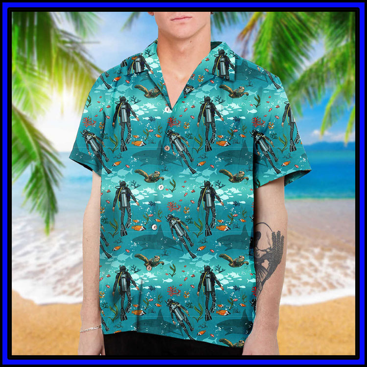 Scuba diving hawaiian shirt and beach short 4 Scuba diving hawaiian shirt and beach short6