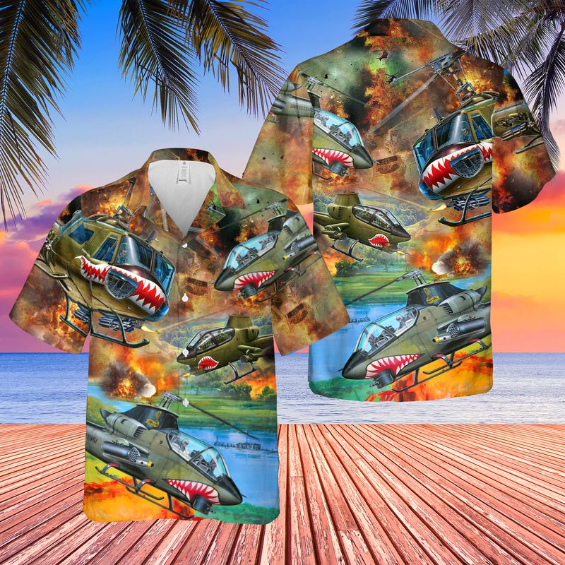 United States Army Huey Cobra Helicopter Hawaii Shirt