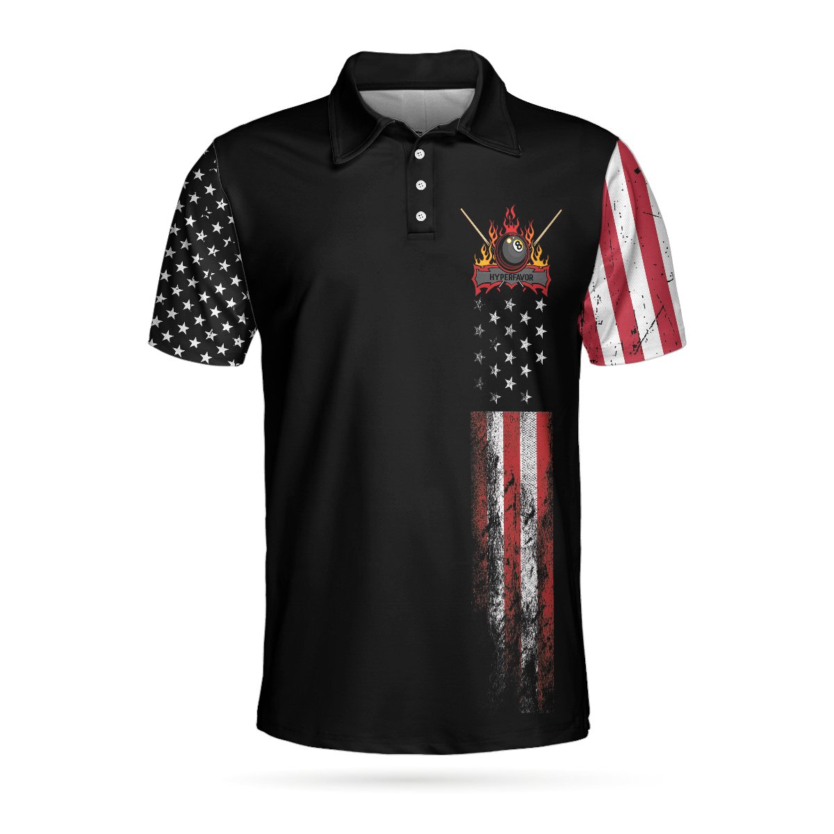 Billiards Eagle American Flag Short Sleeve Polo Shirt - LIMITED EDITION 1 10 Billiards Eagle American Flag Short Sleeve Polo Shirt 1