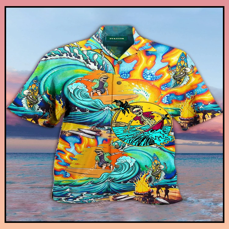 Skeleton Surfing hawaiian shirt - LIMITED EDITION 3 5 Skeleton Surfing hawaiian shirt 1 1
