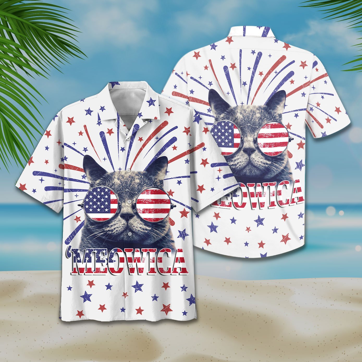 Meowica FireWork Cat Hawaiian Shirt 10 Meowica FireWork Cat Hawaiian Shirt2