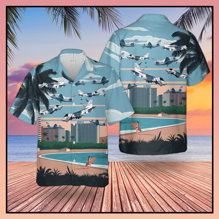 9 Navy Lockheed US 3A Viking Hawaiian Shirt Shorts
