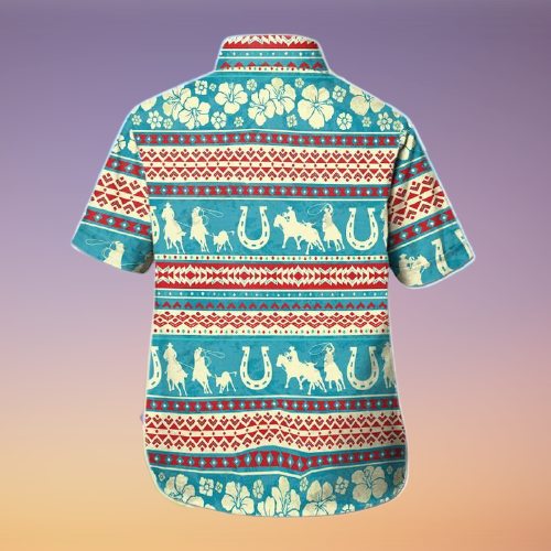 Team Roping Hibicus Flower Hawaiian Shirt And Short 2 Team Roping Hibicus Flower Hawaiian Shirt 1 removebg preview