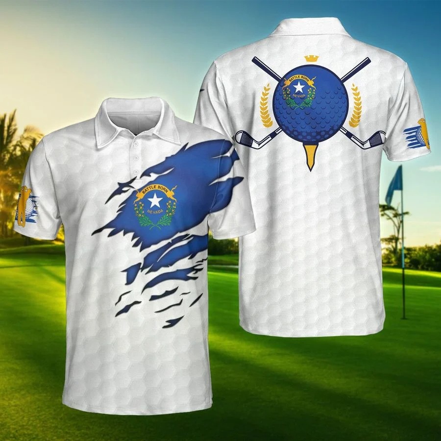 Nevada-flag-golfer-polo-shirt