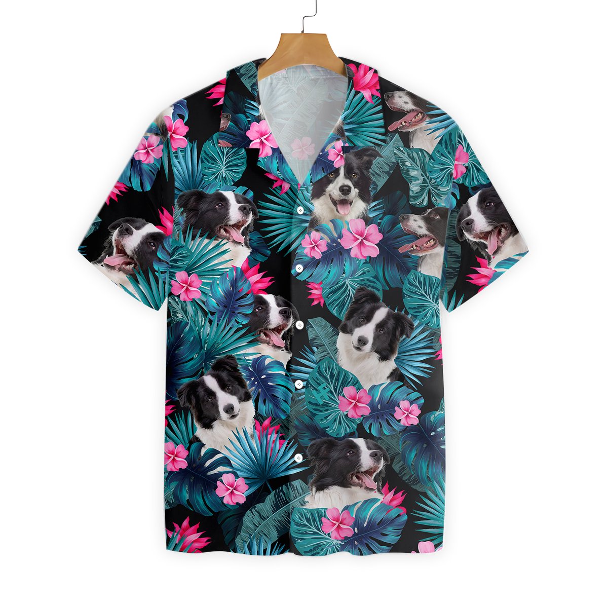 Tropical Border Collie Hawaiian Shirt 1 Tropical Border Collie Hawaiian Shirt