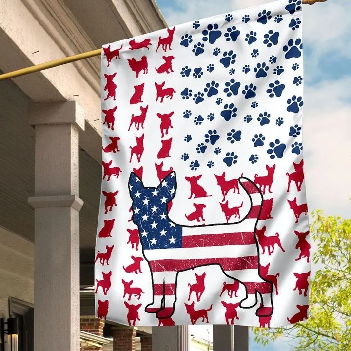 Chihuahua Amercian house flag and garden flag