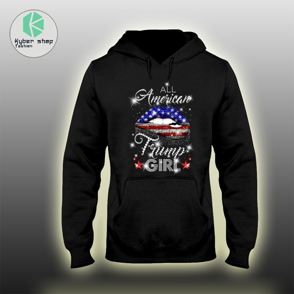 Kiss All American Trump Girl Hoodie