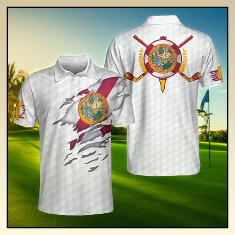 Florida Flag Golfer Polo Shirt