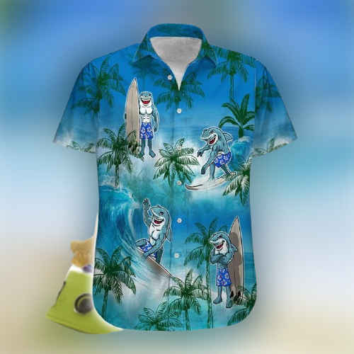 Shark surfing Hawaiian Shirt And Short 10 Shark surfing Hawaiian Shirt removebg preview