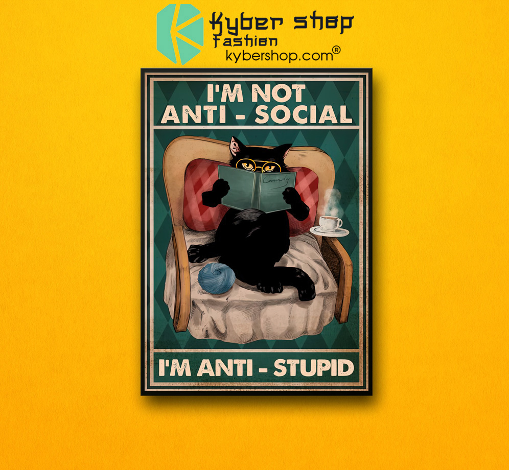 I'm not anti social I'm anti stupid poster 4 Im not anti social Im anti stupid poster 2