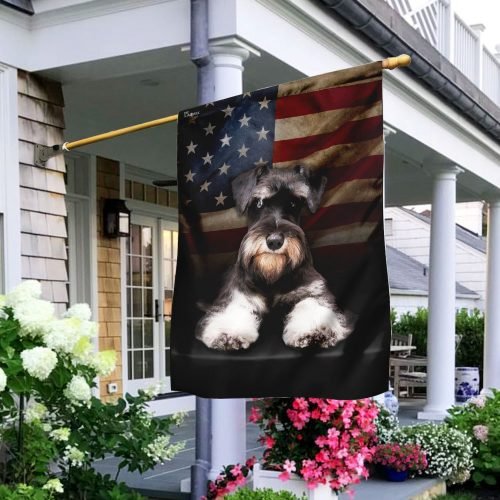Miniature Schnauzer American Flag