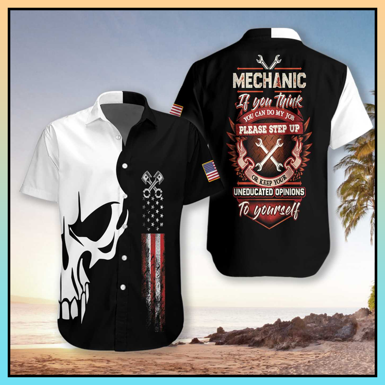 Mechanic Proud Skull Hawaiian Shirt - LIMITED EDITION 3 8.3-3