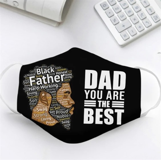 Black father dad you are the best facemask