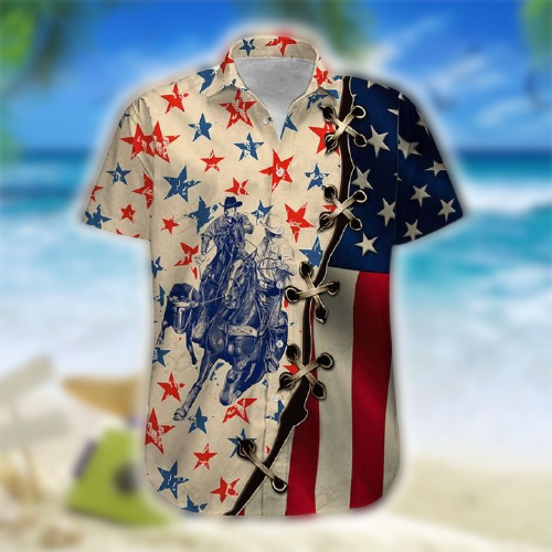 America Team Roping Hawaiian Shirt removebg preview
