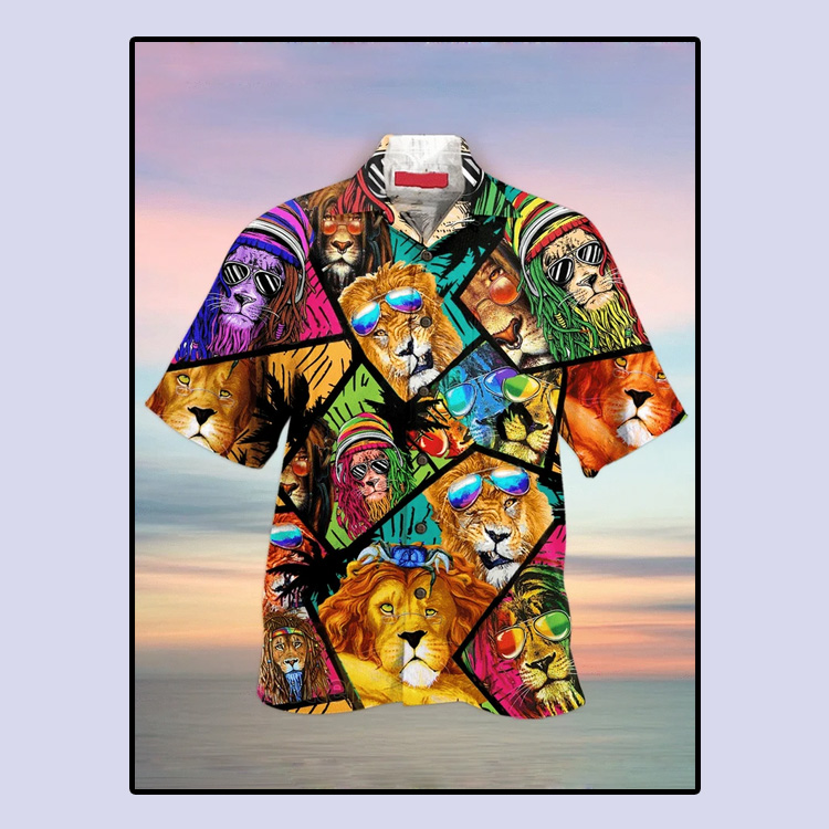 Hippie Lion hawaiian shirt 2 Hippie Lion hawaiian shirt1