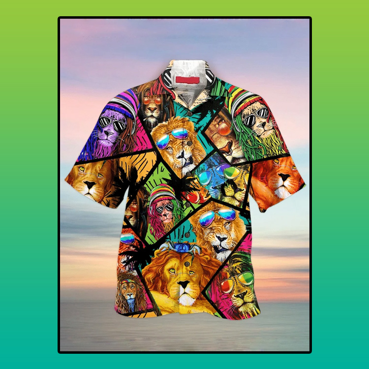 Hippie Lion hawaiian shirt