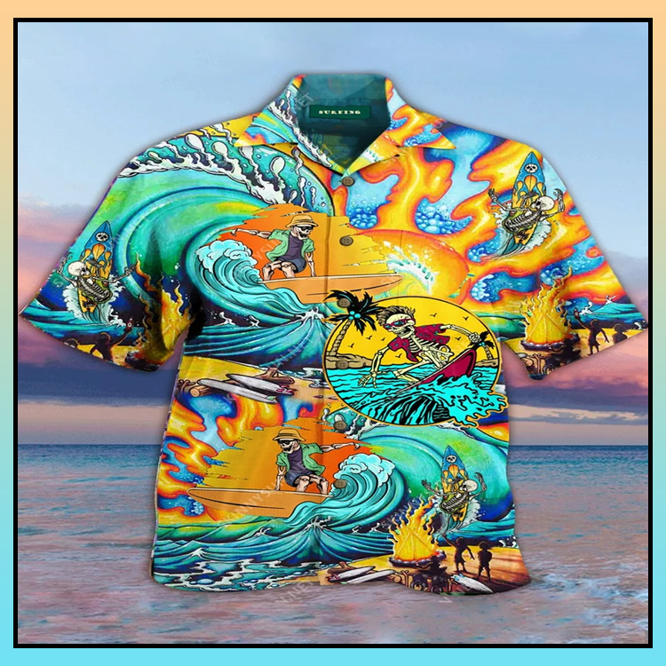 Skeleton Surfing hawaiian shirt - LIMITED EDITION 4 5 Skeleton Surfing hawaiian shirt 2 1