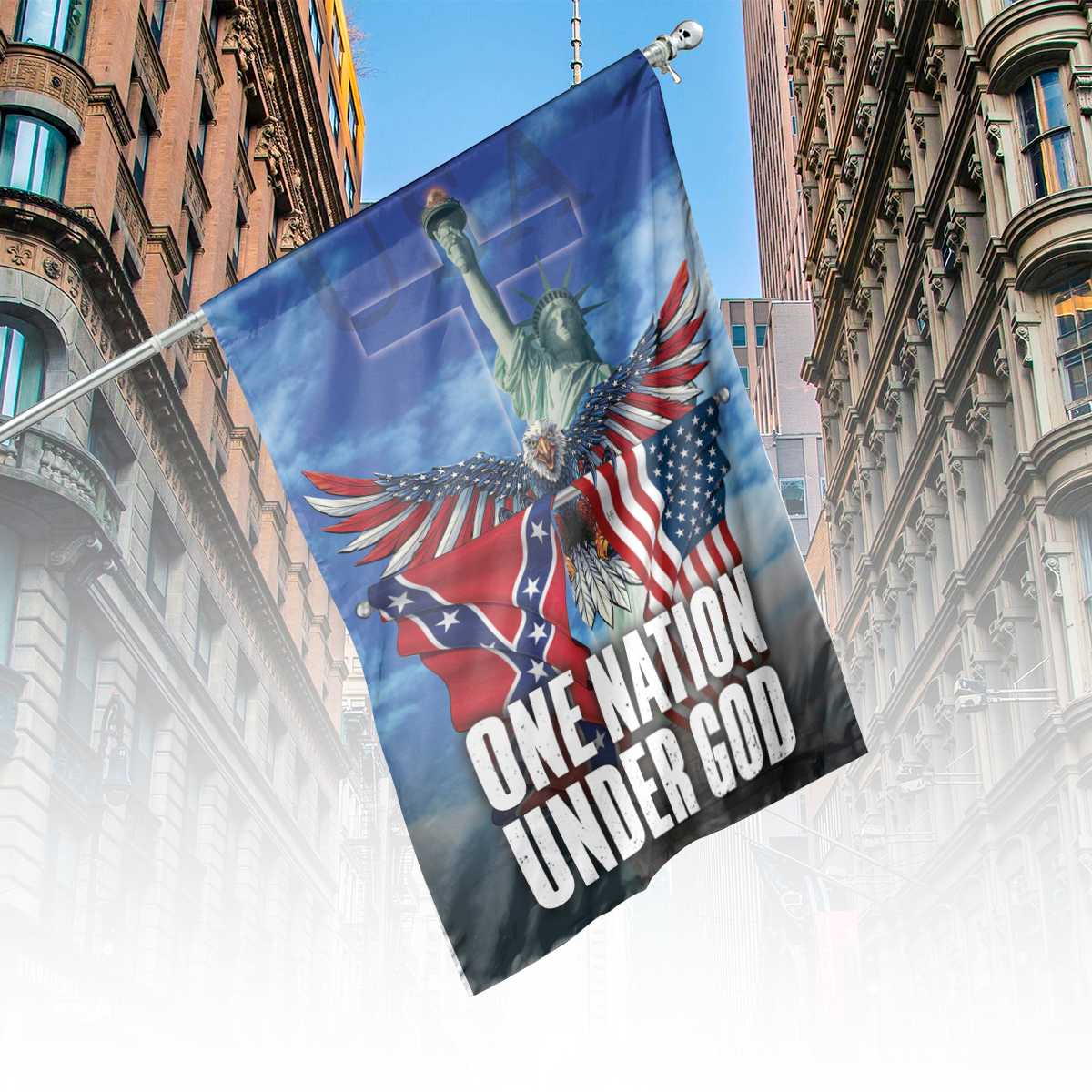 American Eagles Statue Of Liberty House Flag - LIMITED EDITION 4 15.3 3