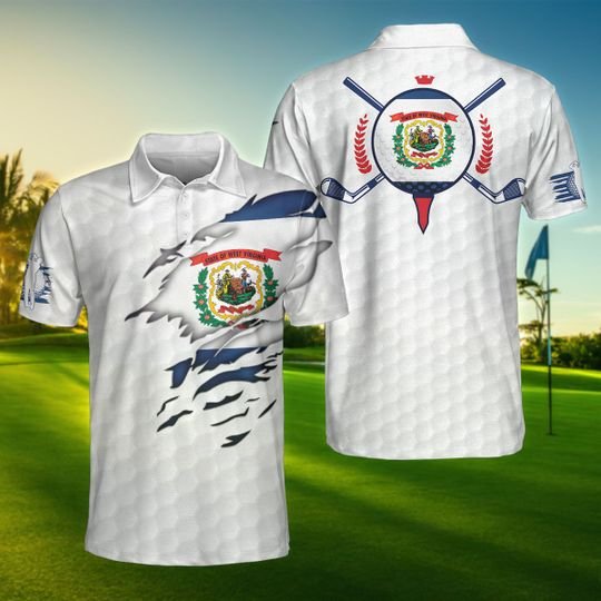 West Virginia Flag Golfer Unisex Polo Shirt 10 West-Virginia-Flag-Golfer-Unisex-Polo-Shirt