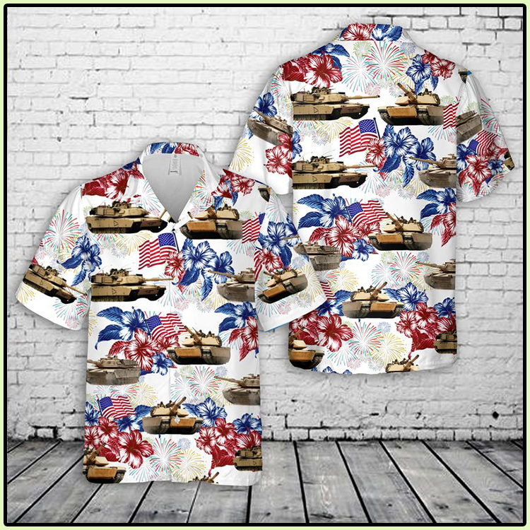Abrams Tank 4th Of July Hawaiian And Short