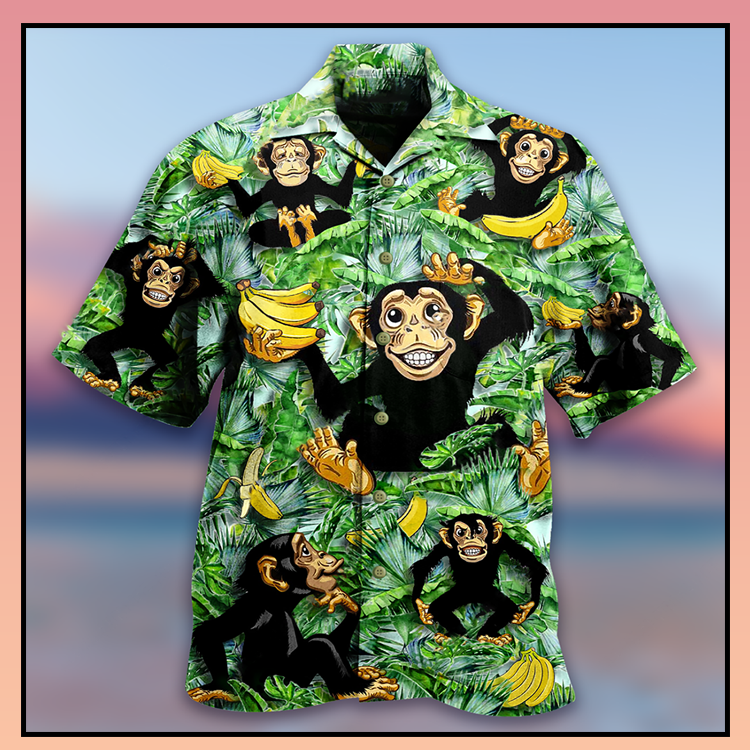 Monkey loves banana hawaiian shirt - LIMITED EDITION 4 12.3 5