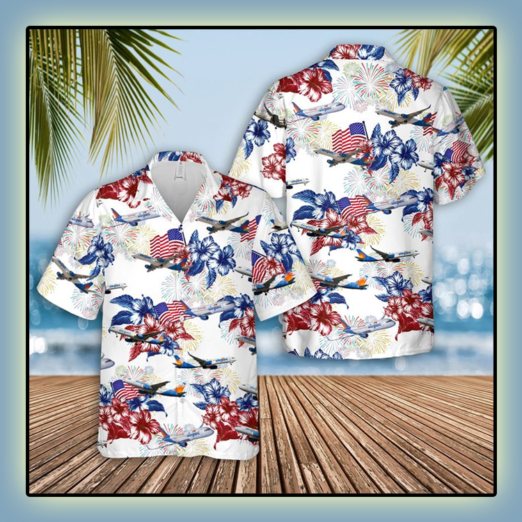Allegiant Air Boeing 757-204 4th Of July Hawaiian Shirt 2 Allegiant Air Boeing 757 204 4th Of July Hawaiian Shirt1