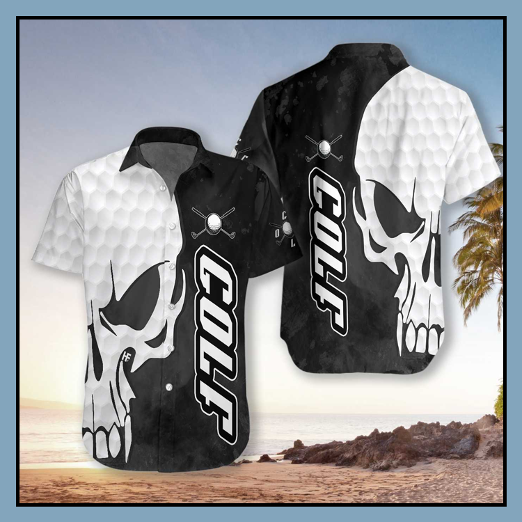 Golf Punisher Skull Hawaiian Shirt