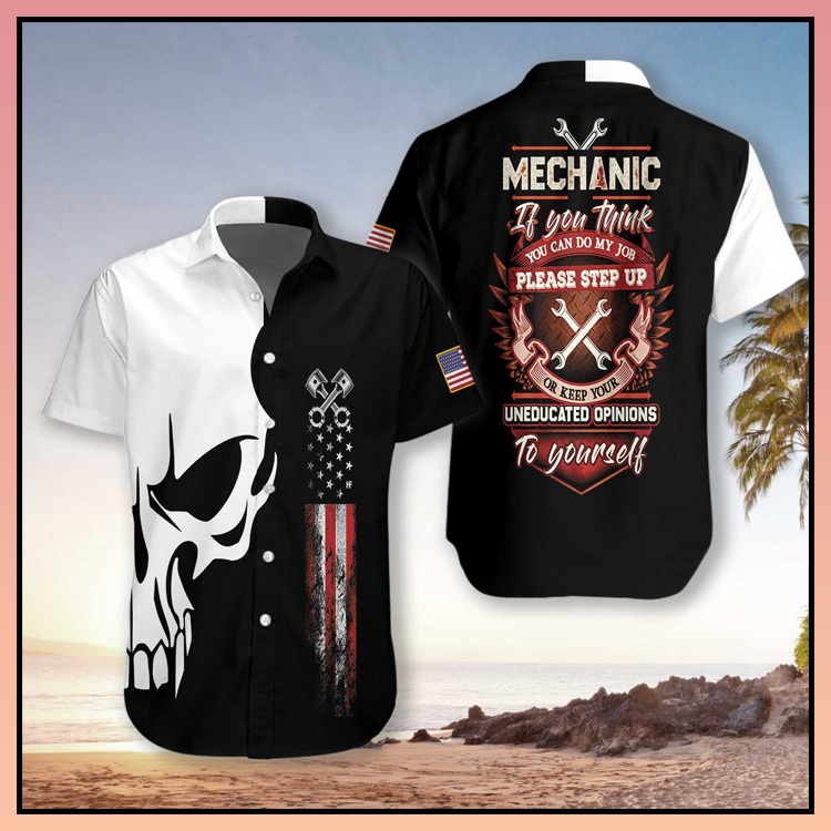 Mechanic Proud Skull Hawaiian Shirt