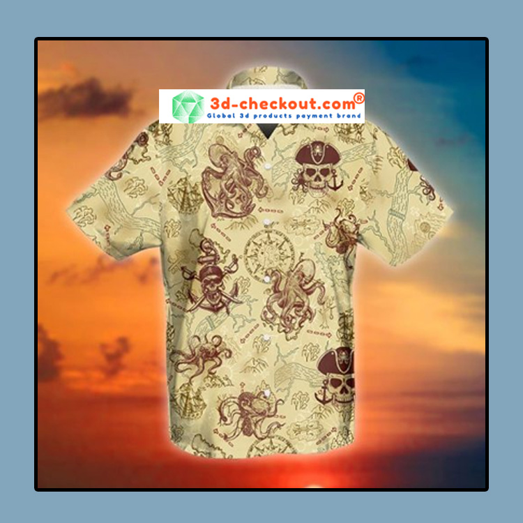 Octopus pirate hawaiian shirt 2 Octopus pirate hawaiian shirt1
