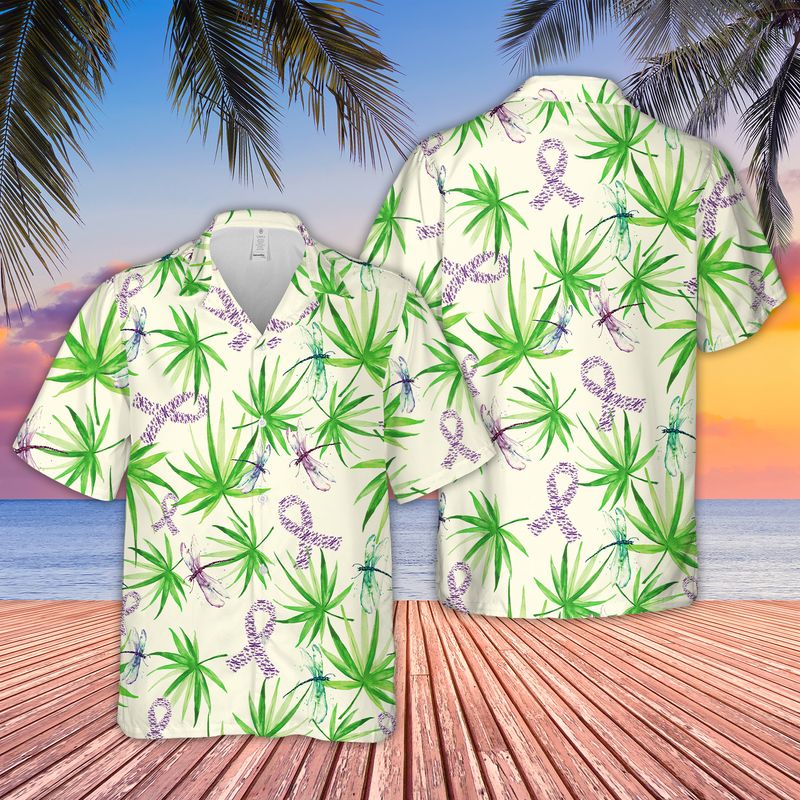 Alzheimers Awareness Ribbon Hawaiian Shirt