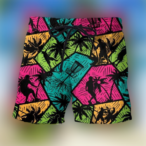 Disc Golf Hawaiian Shirt And Shorts 3 Disc Golf Hawaiian Shirt And Shorts removebg preview