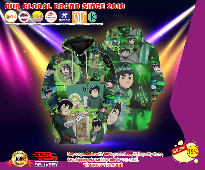 Rock Lee Naruto 3d over print hoodie 4 Rock Lee Naruto 3d over print hoodie 2