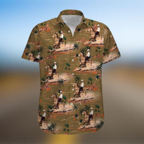 Reining Horse Hawaiian Shirt removebg preview