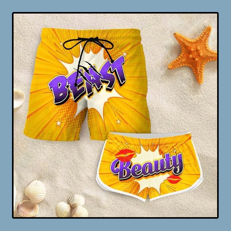 Beast beauty Men Hawaiian Short and Women Board Short 2 Beast beauty Men Hawaiian Short and Women Board Short