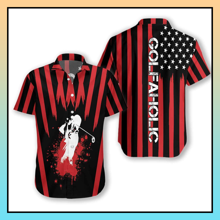 Golfaholic American Flag Hawaiian Shirt - LIMITED EDITION 3 5.3-3