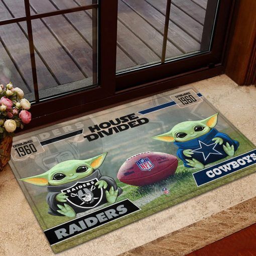 NFL Baby Yoda House Divided Custom Doormat 3 NFL House Divided Baby Yoda custom doormat1