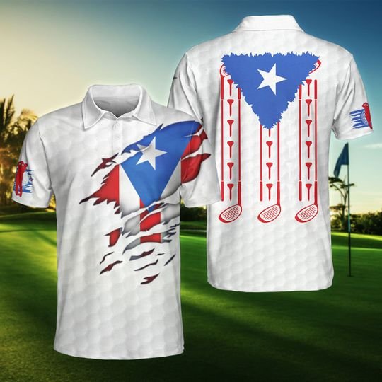 Puerto-Rico-Flag-Golfer-Unisex-Polo-Shirt