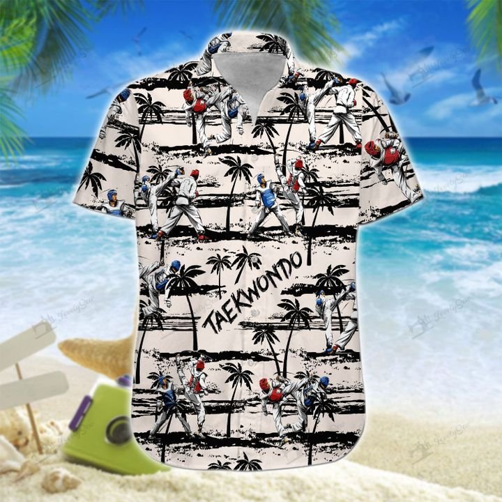 Taekwonde Black Tree Hawaiian Shirt And Short