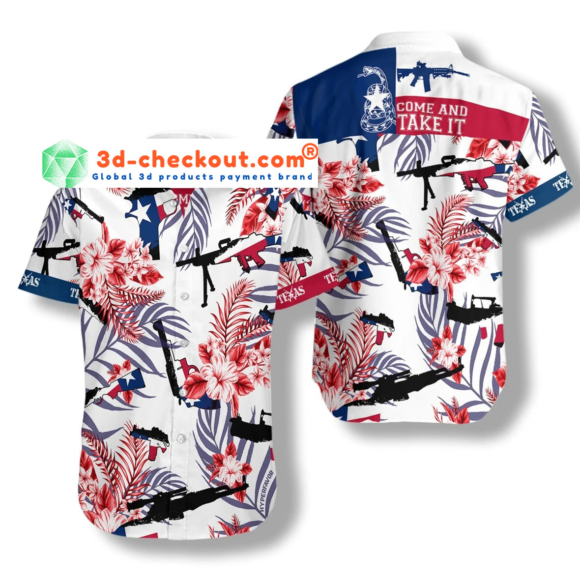 Come and take it Texas gun lover hawaiian shirt