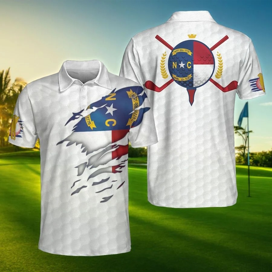 North-Carolina-flag-golfer-polo-shirt