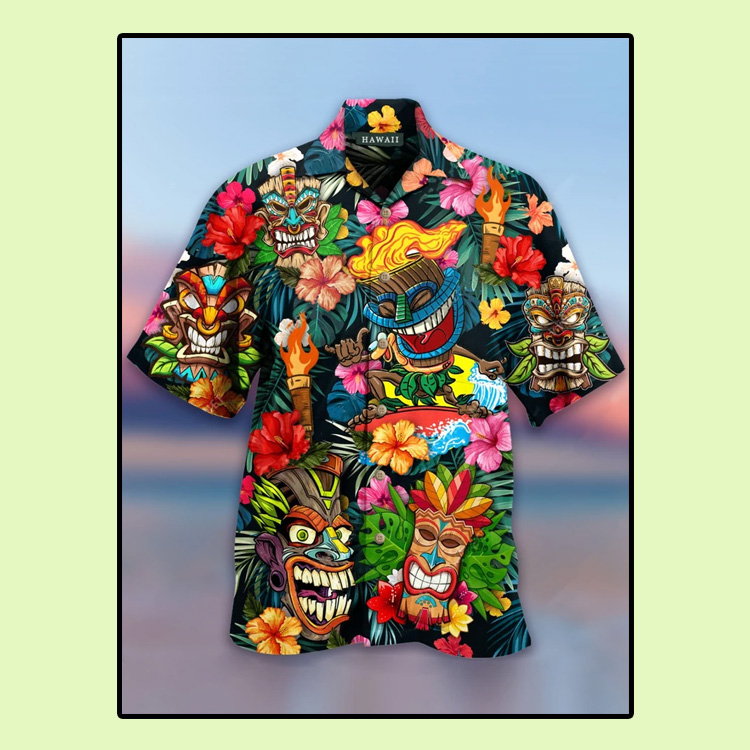 Aloha tiki hawaiian shirt