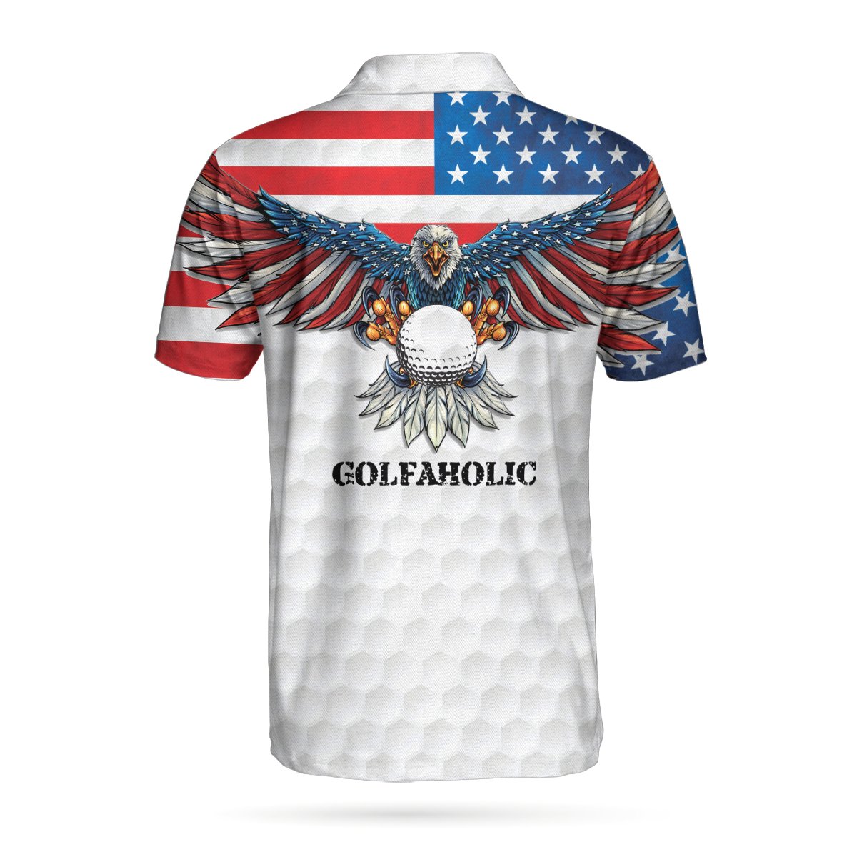 Golf American Flag Eagle Wings Polo Shirt - LIMITED EDITION 5 5 Golf American Flag Eagle Wings Polo Shirt 2
