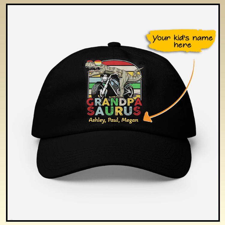 10 Dinosaur Grandpasaurus custom name cap 1 1